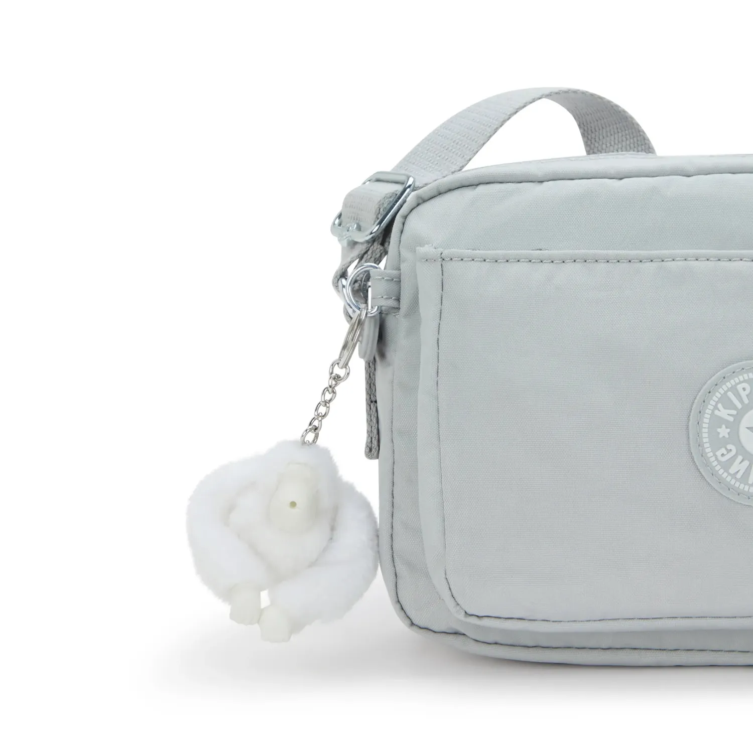 Kipling Abanu M Schoudertas Easy Grey Medium – Verstelbare Riem