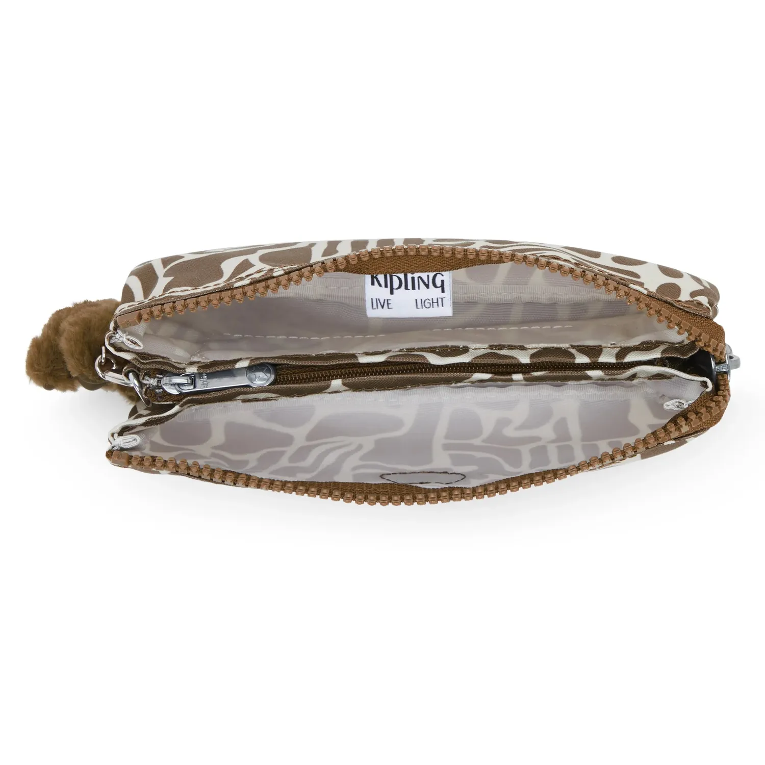 Kipling Creativity L buideltas Groot Cocktail Khaki met vakindeling