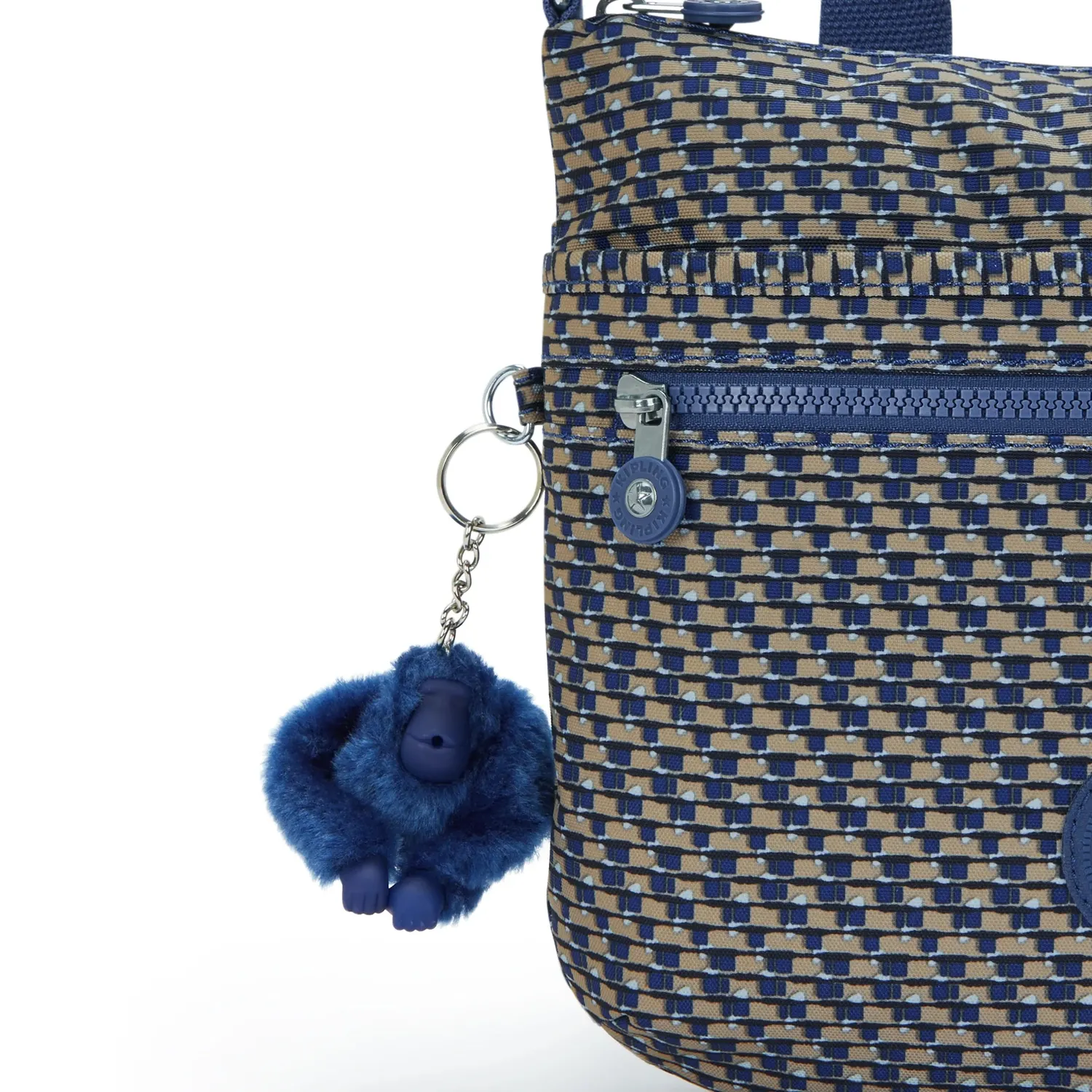 Kipling Arto crossbody tas Blue on Wire Medium waterafstotend