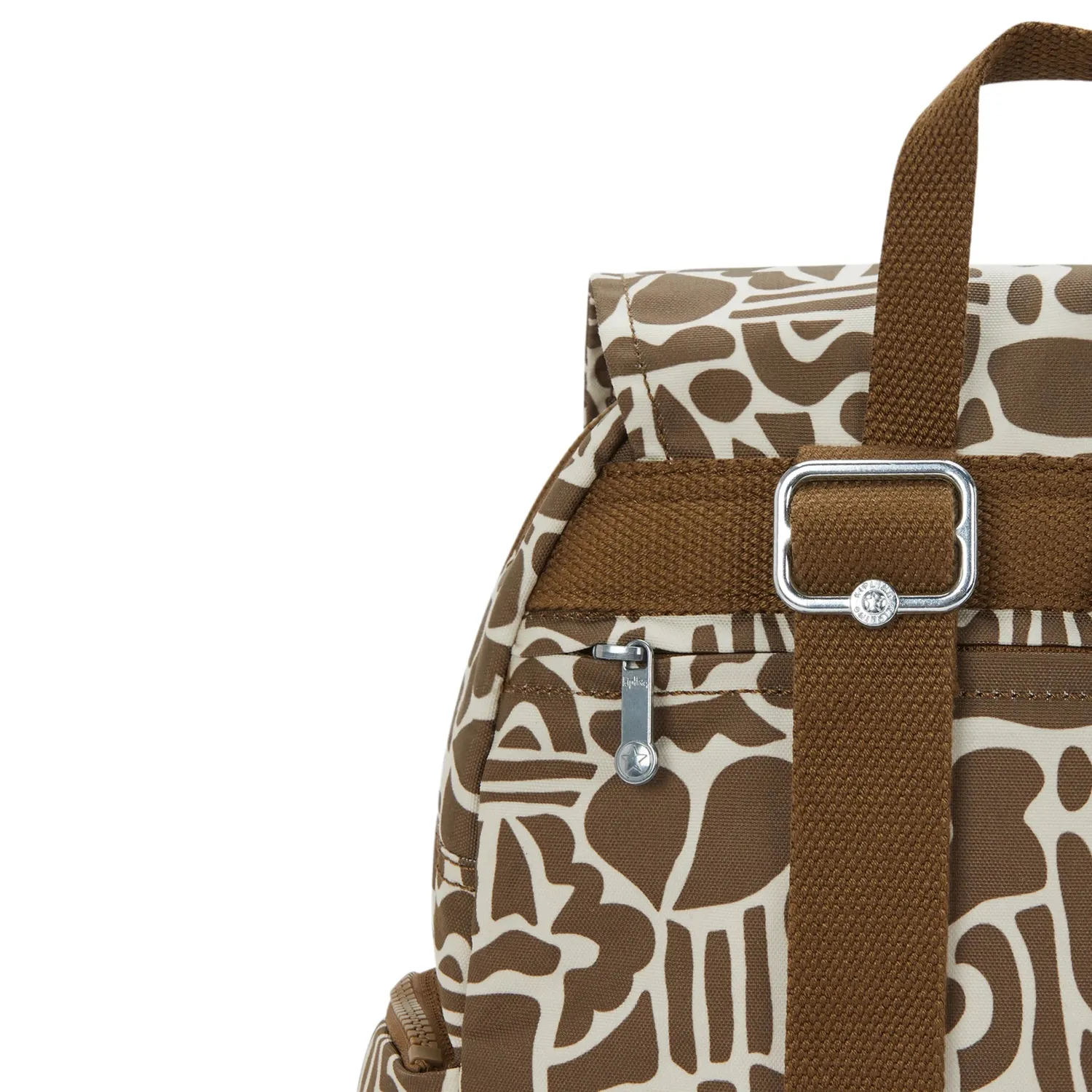 Kipling City Zip S rugzak klein Cocktail Khaki met vakken