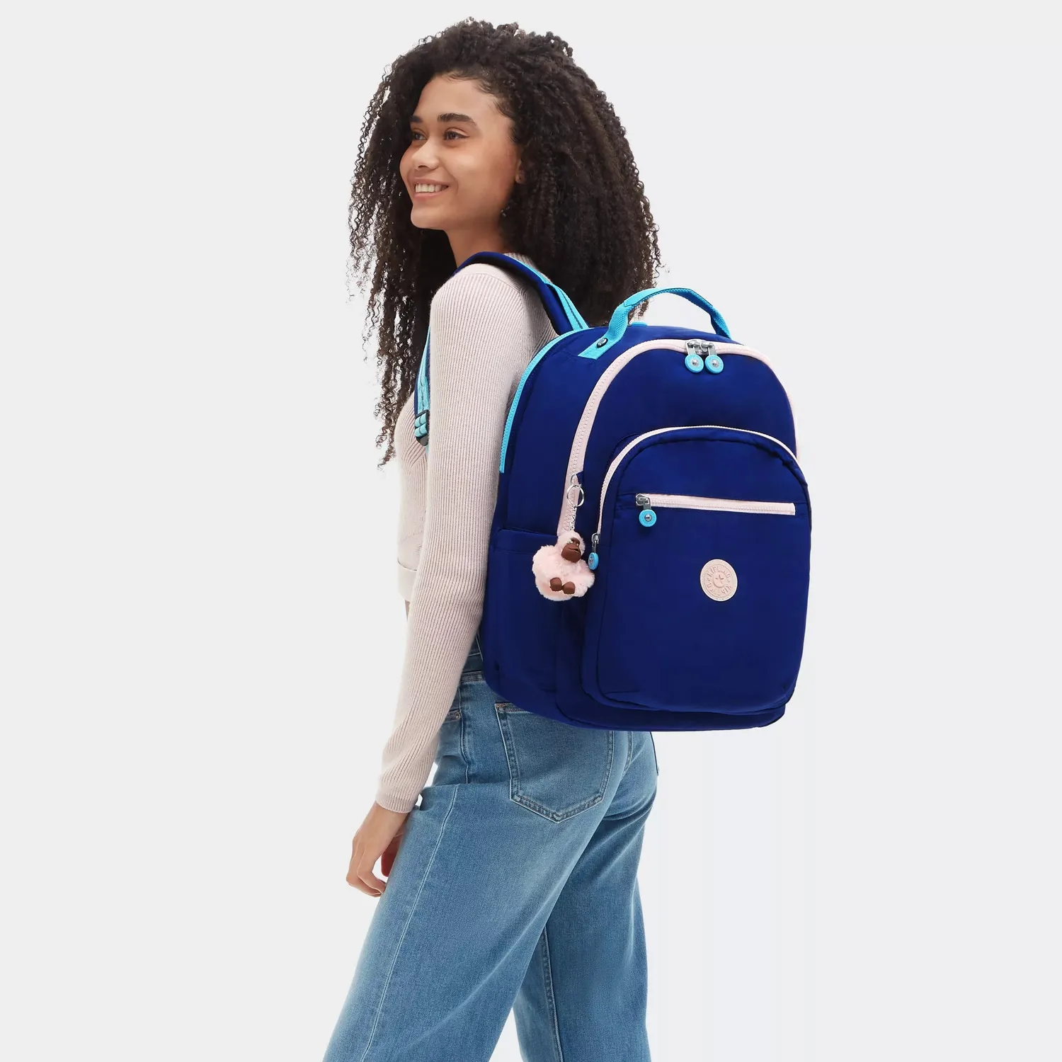 Kipling Seoul College rugzak Groot Solar Navy Combo 15 inch