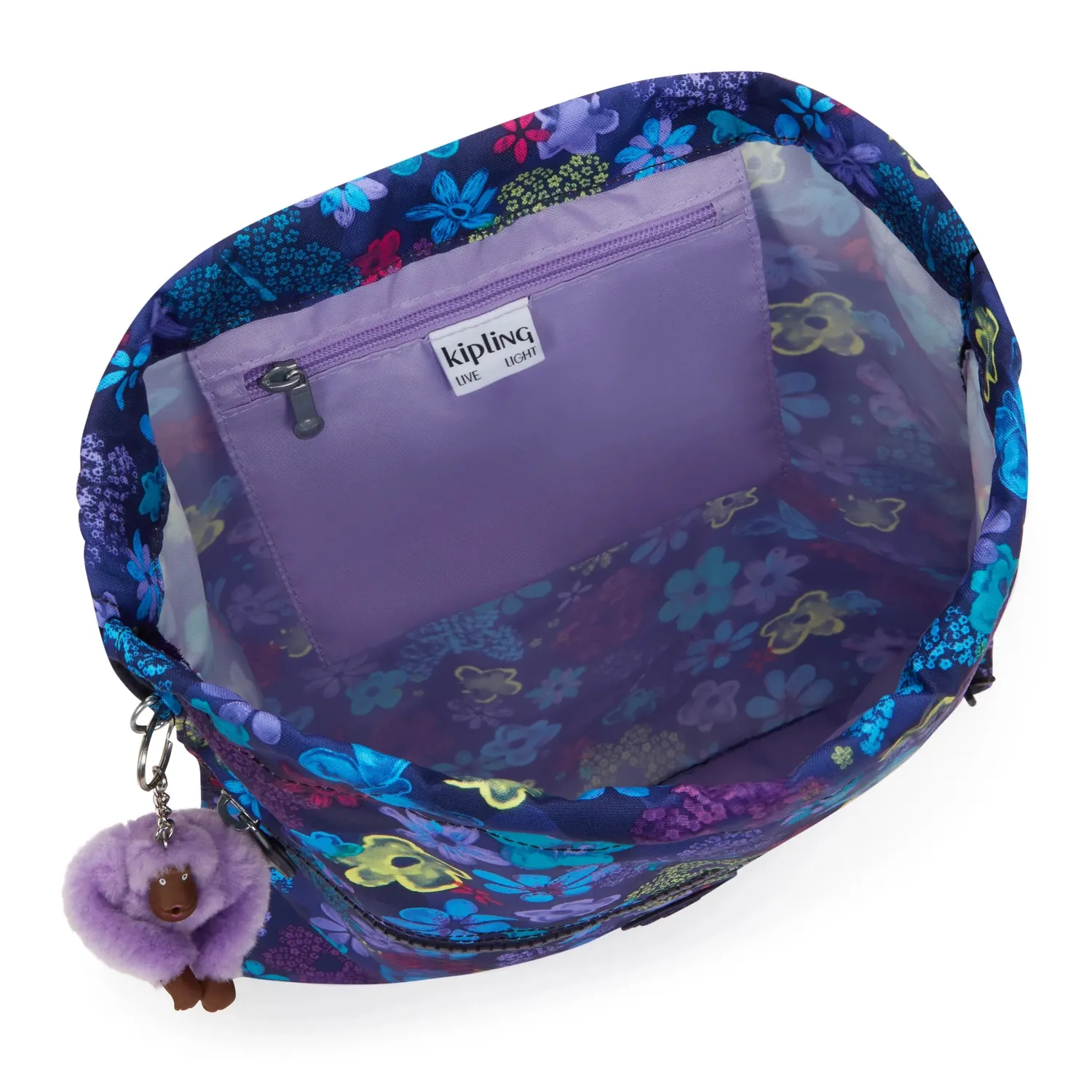 Kipling Supertaboo gymtas Dark Flower Stamp Medium waterafstotend