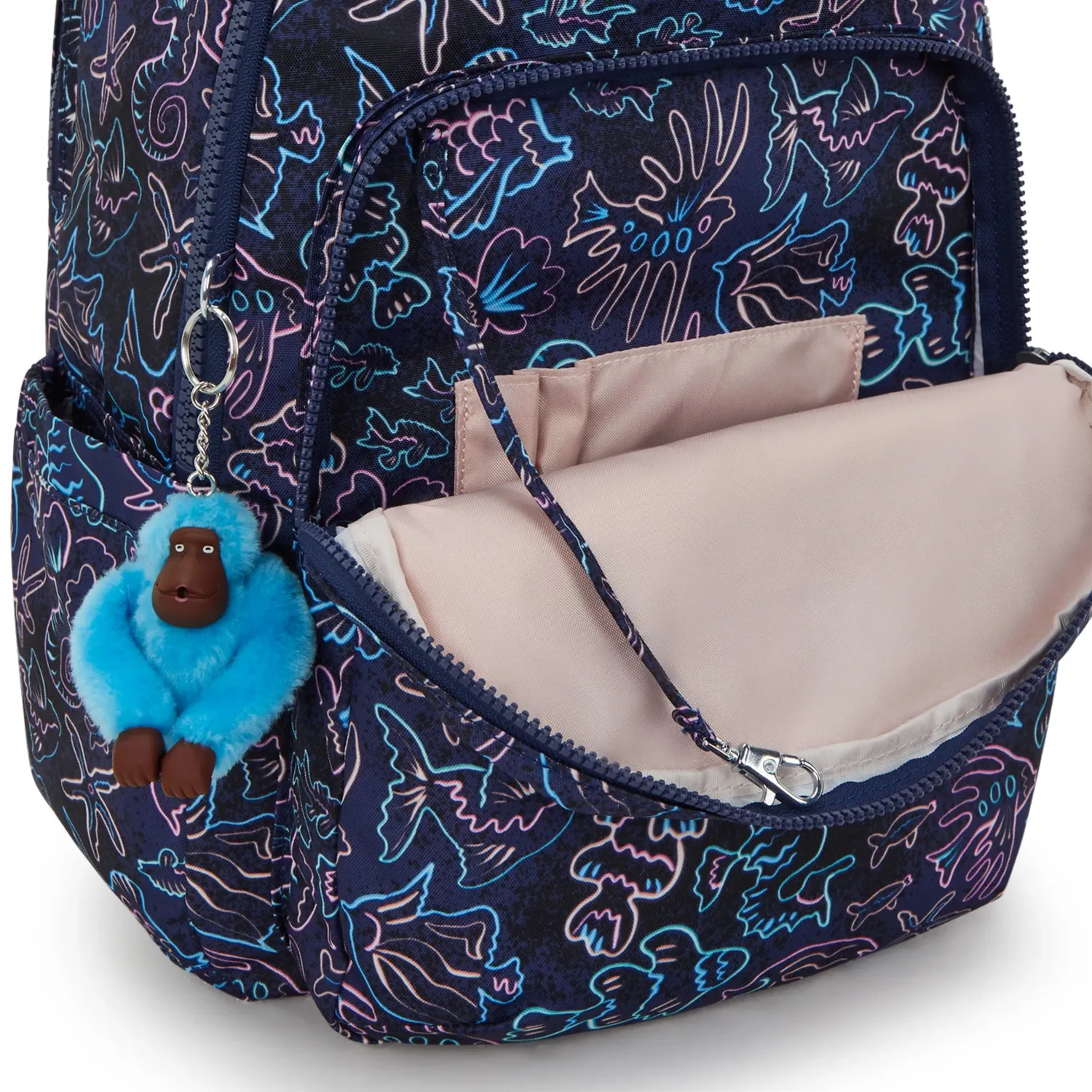 Kipling Seoul College Extra rugzak Groot Disco Fish 15 inch