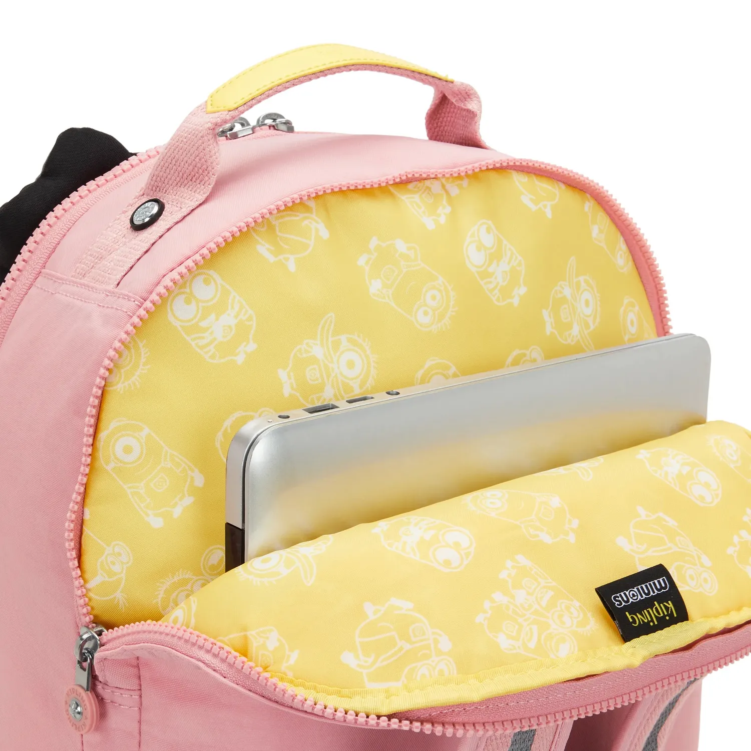 Kipling Seoul Lap rugzak Groot Pink Daisy Minions 15 inch