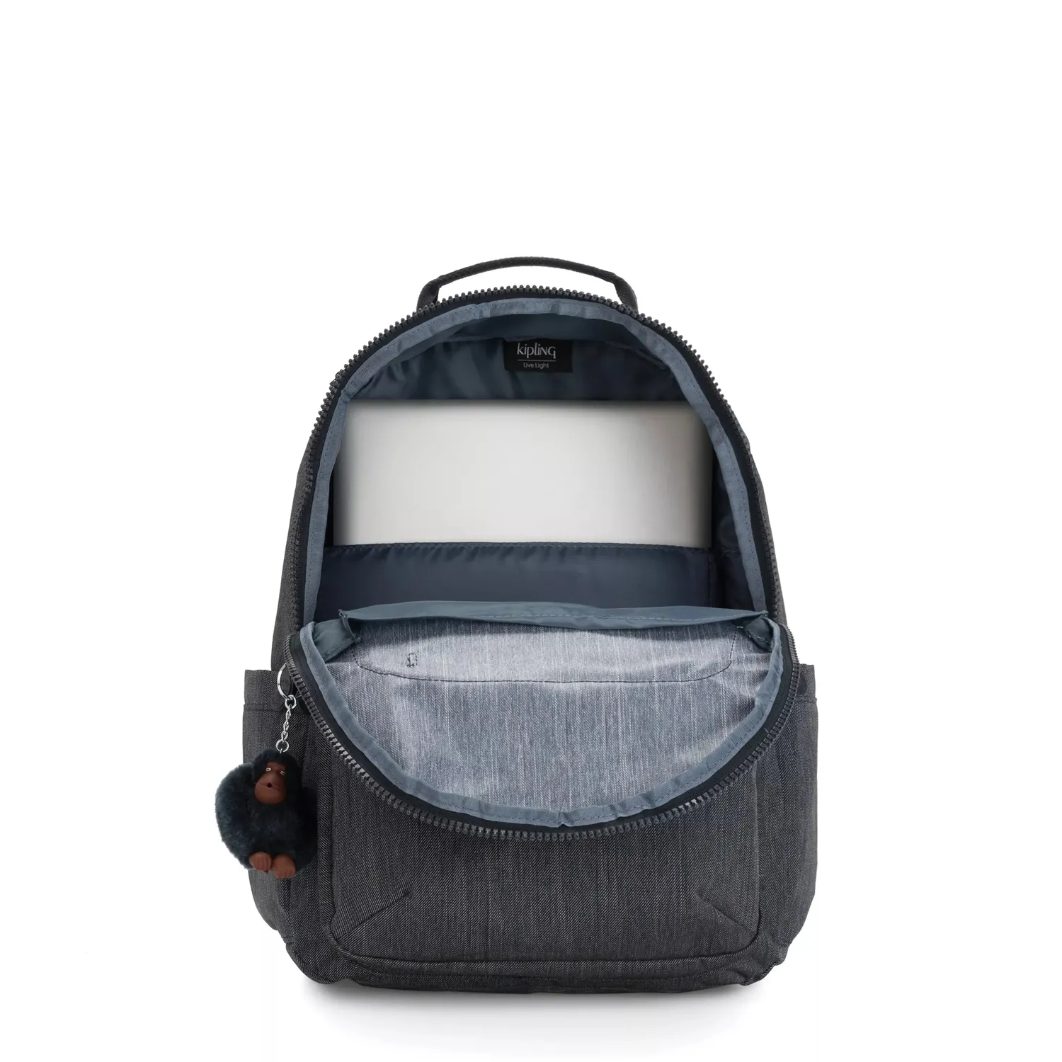 Kipling Seoul rugzak Groot Marine Navy laptopvak