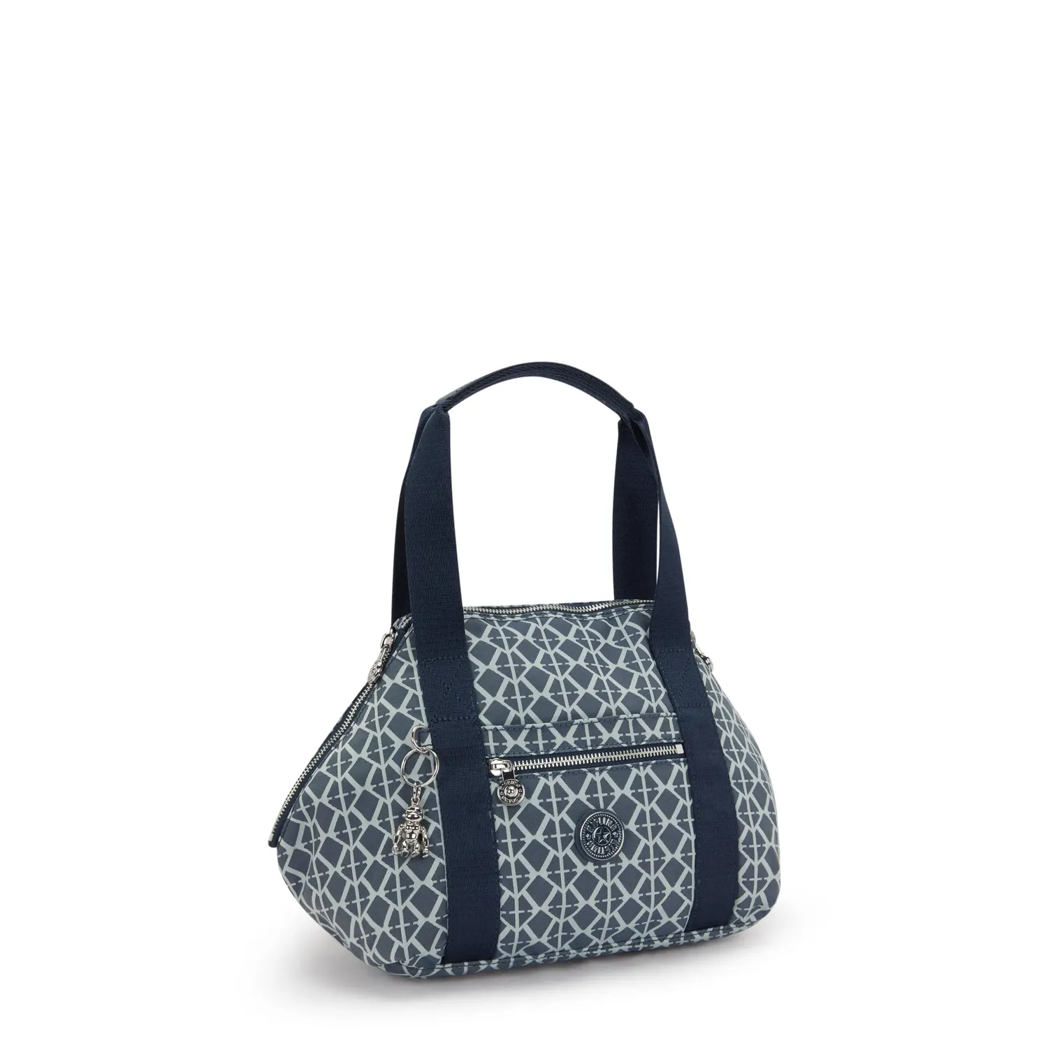 Kipling Art Mini schoudertas Navy Sign Jacquard klein ritsvak