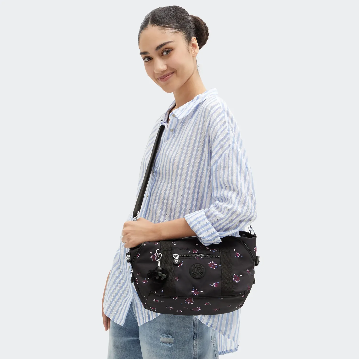 Kipling Art Mini schoudertas Night Flower verstelbaar