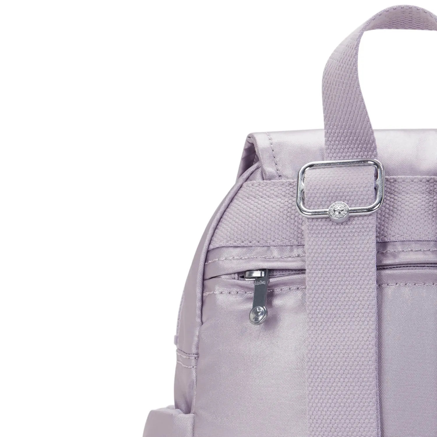 Kipling City Zip Mini rugzak Lilac Moon Metallic klein glans