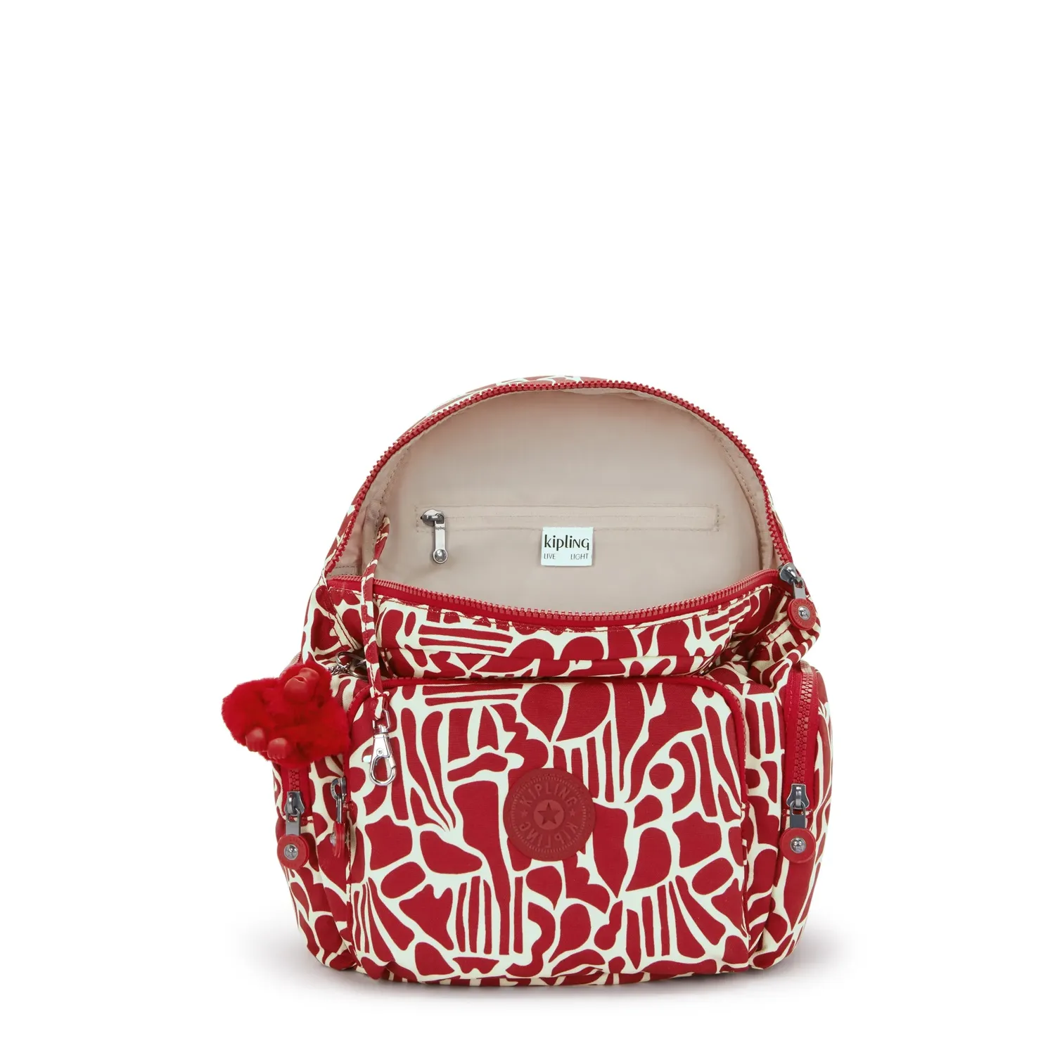 Kipling City Zip S rugzak Shape Cocktail klein met ritsvakken