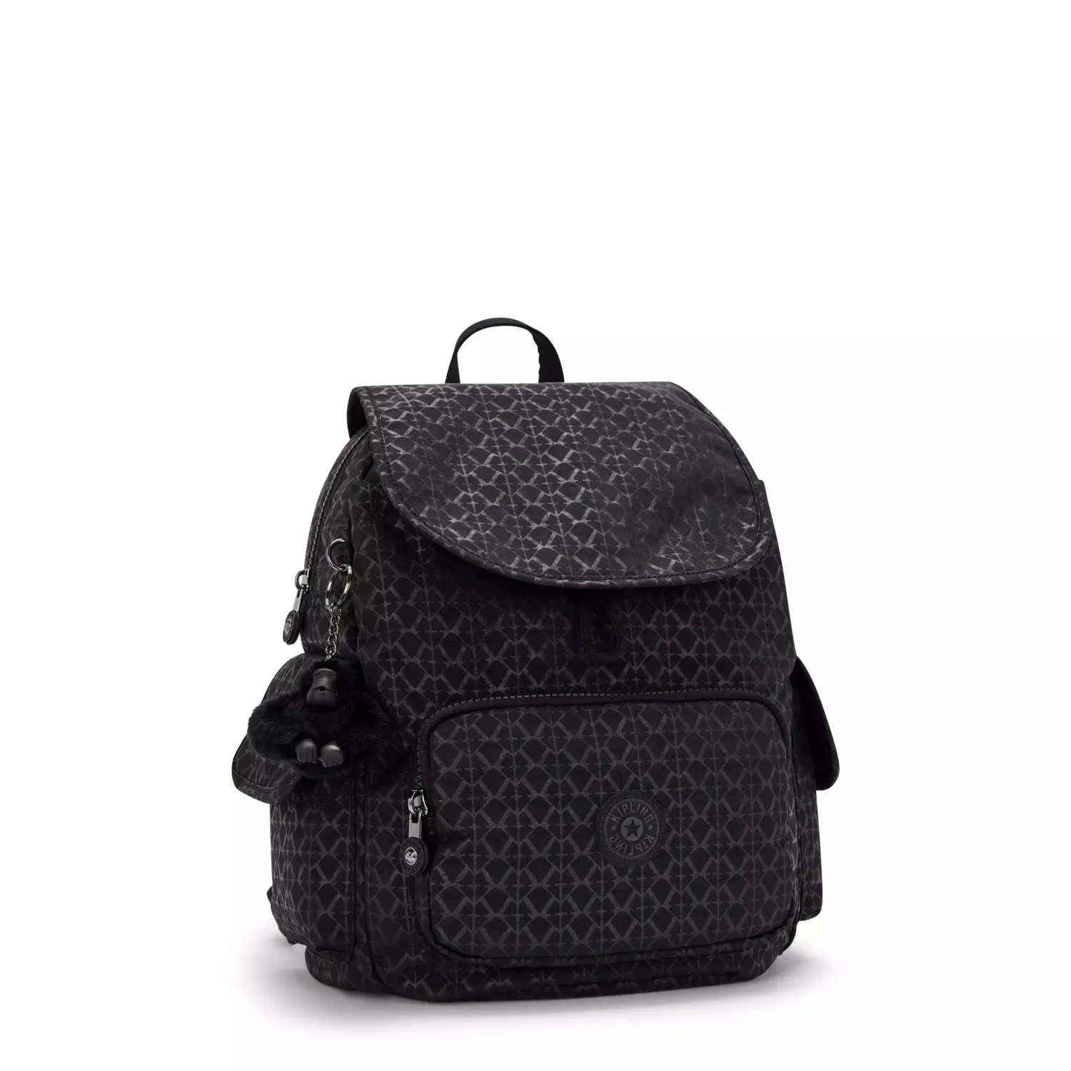 Kipling City Pack S rugzak Signature Emb klein met sleutelhanger