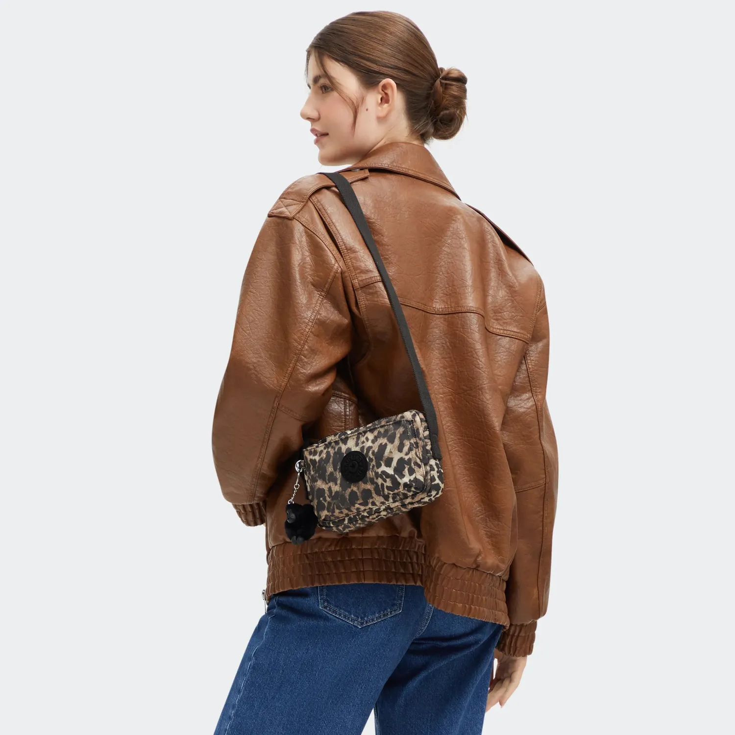Kipling Abanu Crossbody Tas Klein Wild Leopard print