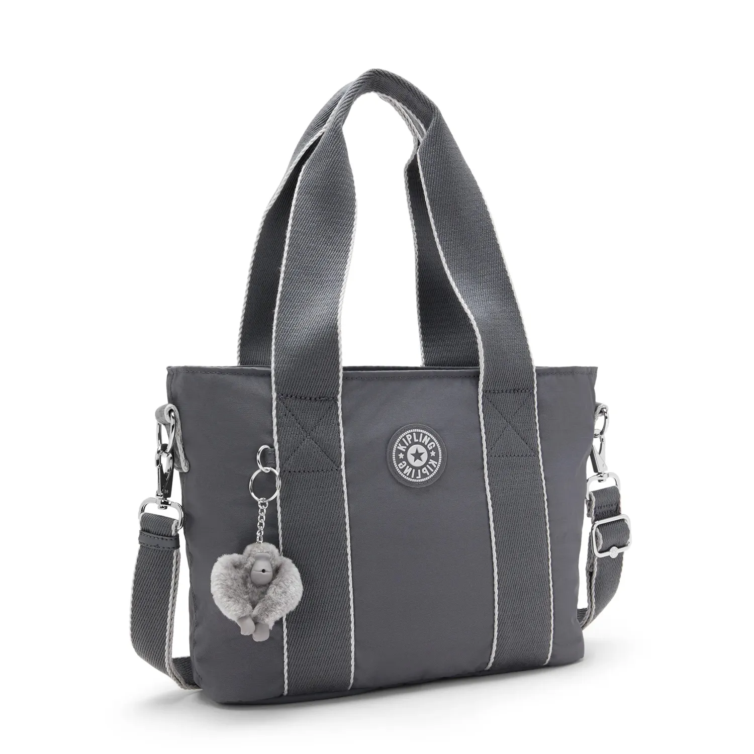 Kipling Minta M Up draagtas Moonlit Grey Medium schouderband